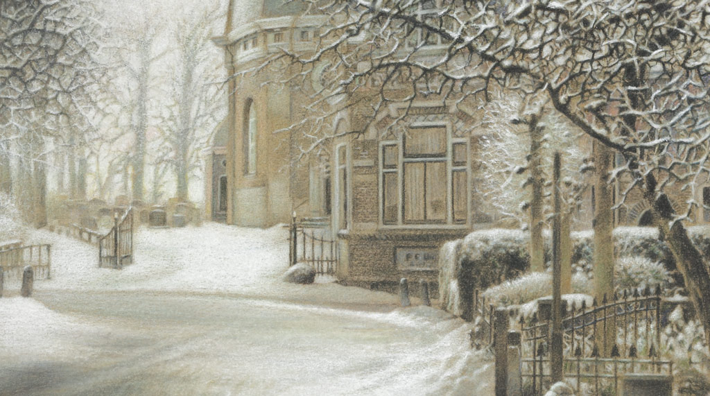 Paul Christiaan Bos: detail Het Kerkje van Berlikum, detail The Church at Berlikum