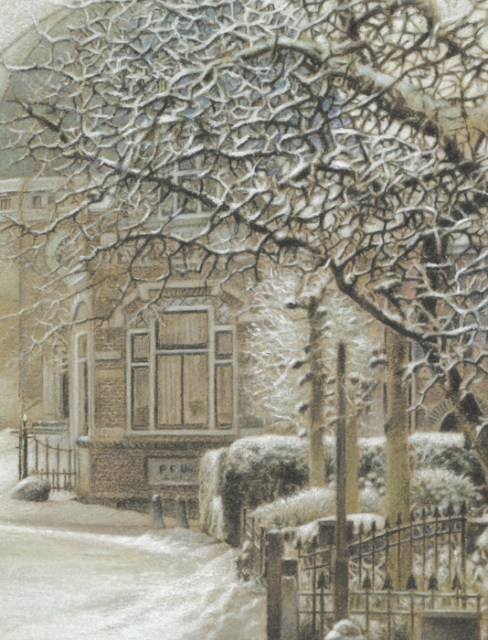 besneeuwde tuinen en binnenkamers, snow-covered gardens and inner rooms