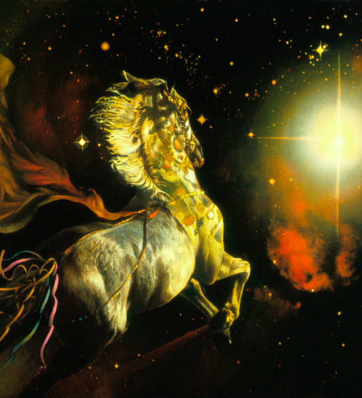 Paul Christiaan Bos: 4 details from painting The Horses' Dance