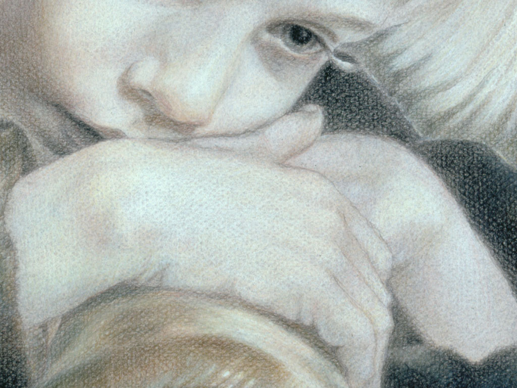 Paul Christiaan Bos: de handen van de Dromer van dichtbij. The hands of The Dreamer from close-up.