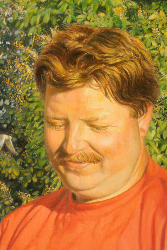 Paul Christiaan Bos: detail gezicht Wiggert. detail face Wiggert.
