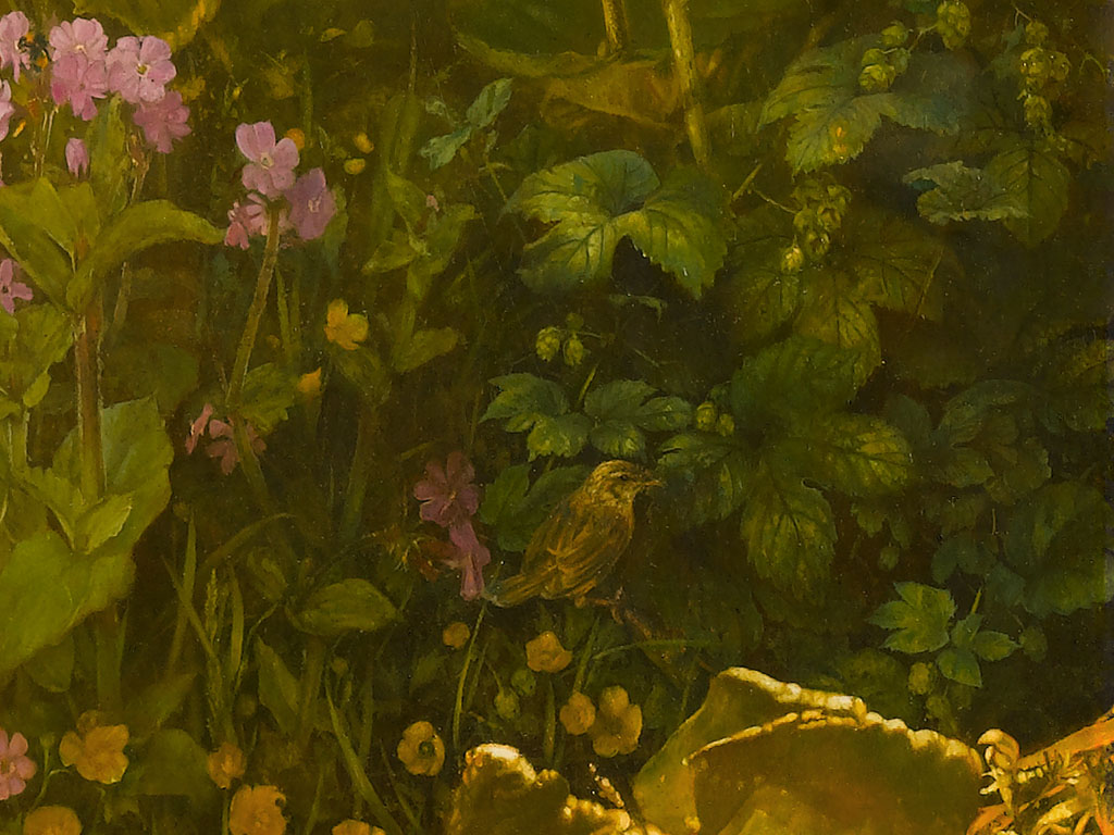 vogeltje tussen het blad