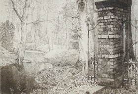 Paul Christiaan Bos, etching: Parklandscape Stania State