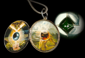 Paul Christiaan Bos: Medallion with Miniature and Gem, memories of a tough but life-changing walking tour through Ireland